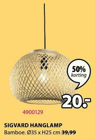 Jysk Sigvard hanglamp aanbieding