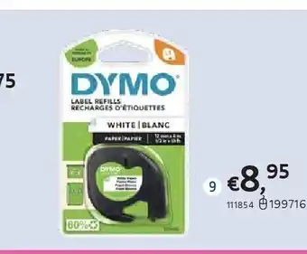 Dymo navulling voor labelprinter letratag white paper