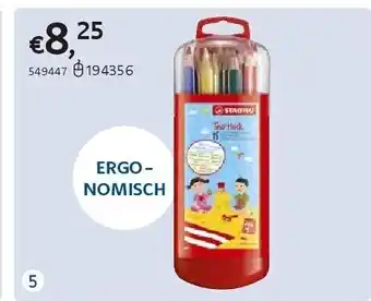 Dreamland Stabilo kleurpotlood trio box - 15 stuks aanbieding