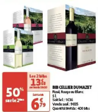 Auchan Bib cellier du mazet aanbieding