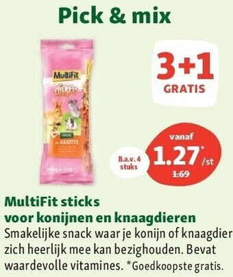 Maxi Zoo Multifit sticks voor konijnen en knaagdieren aanbieding