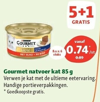 Gourmet natvoer kat 85 g