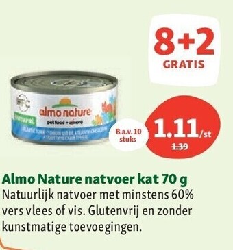 Maxi Zoo Almo nature natvoer kat 70 g aanbieding