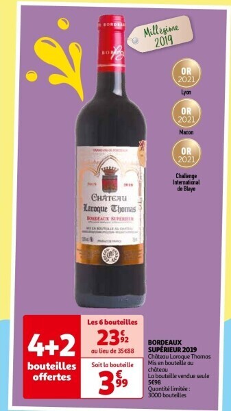 Auchan Bordeaux supérieur 2019 aanbieding
