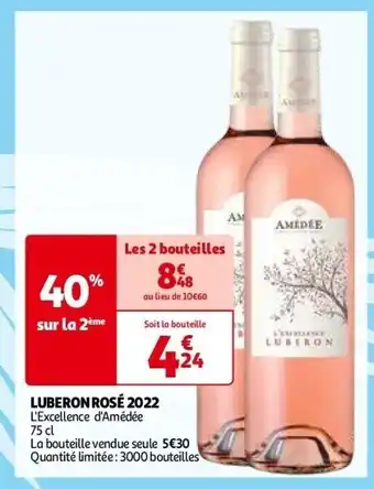 Auchan Luberon rosé 2022 aanbieding
