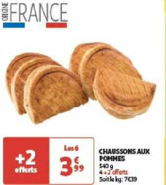 Auchan Chaussons aux pommes aanbieding