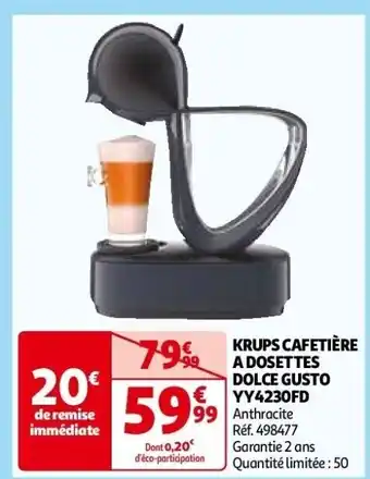 Krups cafetière a dosettes dolce gusto yy4230fd