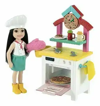 Dreamland Barbie mannequinpop Chelsea Can Be... Pizza chef aanbieding