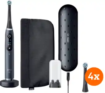 Coolblue Oral-b io 9n onyx zwart + io ultimate clean opzetborstels (4 stuks) aanbieding
