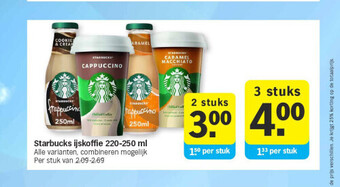 Albert Heijn Starbucks ijskoffie 220-250 ml aanbieding