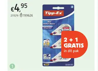 Dreamland Tipp-Ex Correctieroller Mini Pocket Mouse- 3 stuks 211579 aanbieding