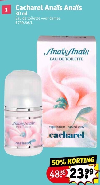 Kruidvat Cacharel anaïs anaïs aanbieding