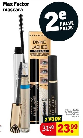 Kruidvat Max factor mascara aanbieding