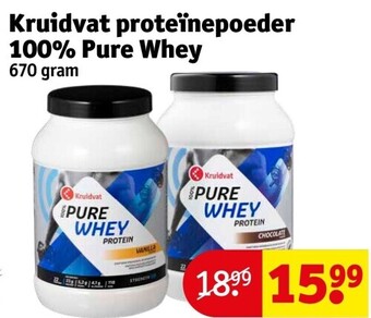 Kruidvat Kruidvat proteïnepoeder 100% pure whey aanbieding