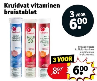 Kruidvat 3 x Multivitaminen. en mineralen aanbieding