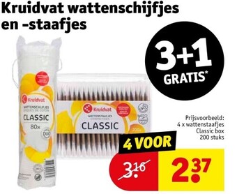Kruidvat Kruidvat wattenschijfjes en -staafjes aanbieding