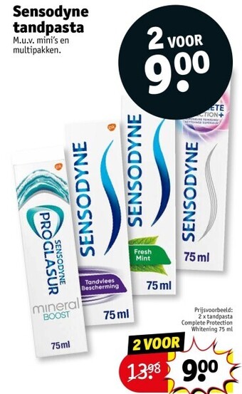 Kruidvat Sensodyne tandpasta aanbieding