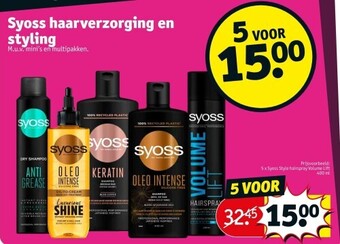 Kruidvat Syoss haarverzorging en styling aanbieding