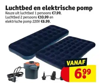 Kruidvat Luchtbed en elektrische pomp aanbieding