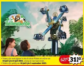 Kruidvat Tickets Bellewaerde Park aanbieding