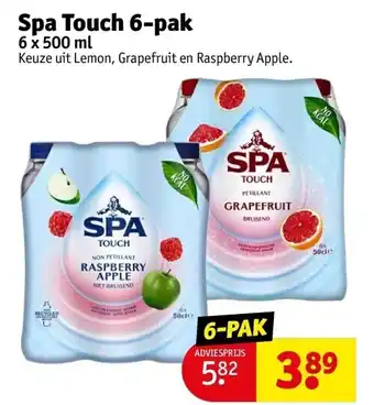 Kruidvat Spa touch 6-pak 6 x 500 ml aanbieding