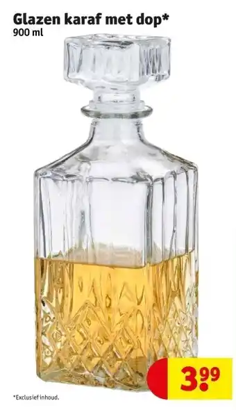 Kruidvat Glazen karaf met dop 900 ml aanbieding