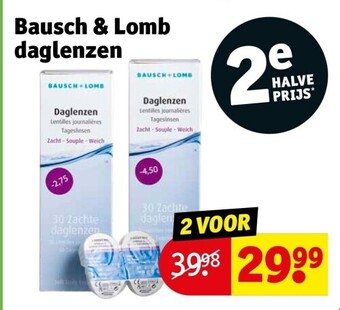 Kruidvat Bausch & Lomb daglenzen aanbieding