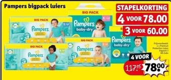 Kruidvat Pampers bigpack luiers aanbieding