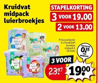 Kruidvat Midpack luierbroekjes aanbieding
