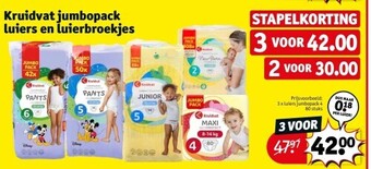 Kruidvat Jumbopack luiers en luierbroekjes aanbieding