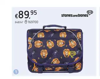 Stones and Bones Boekentas Cedar Lions Royal Blue 40,5 cm 848047