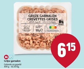 Delhaize Grijze garnalen aanbieding