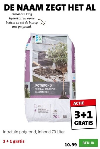 Intratuin Intratuin potgrond, inhoud 70 liter aanbieding