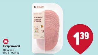 Delhaize Hespenworst aanbieding