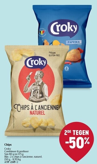 Delhaize Croky Chips aanbieding