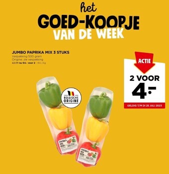 Jumbo Jumbo paprika mix 3 stuks aanbieding