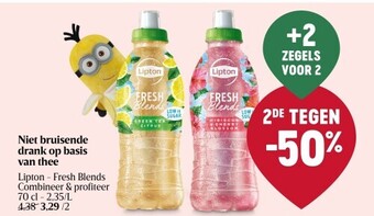 Delhaize Lipton Niet bruisende drank op basis van thee aanbieding