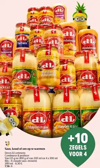 Delhaize Saus, koud of om op te warmen aanbieding