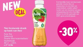 Delhaize Fuze Tea Niet bruisende drank op basis van thee aanbieding