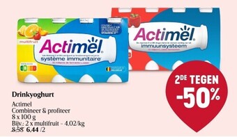 Delhaize Actimel Drinkyoghurt aanbieding