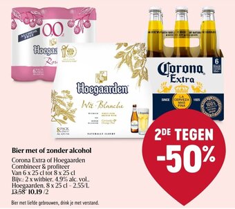 Delhaize Bier met of zonder alcohol aanbieding