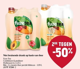 Delhaize Fuze Tea Niet bruisende drank op basis van thee aanbieding