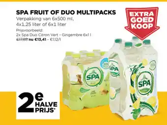 Jumbo Spa Fruit of Duo Multipacks 1 L aanbieding
