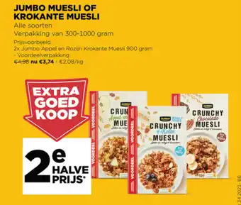 Jumbo Muesli Of Krokante Muesli 1 kg aanbieding