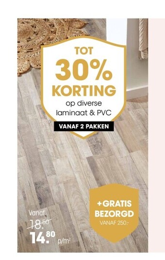 Kwantum Op diverse laminaat & pvc aanbieding