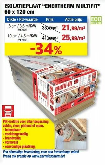 Hubo Isolatieplaat enertherm multifit aanbieding