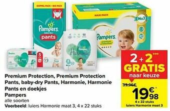 Carrefour Market Pampers luiers harmonie maat 3 aanbieding