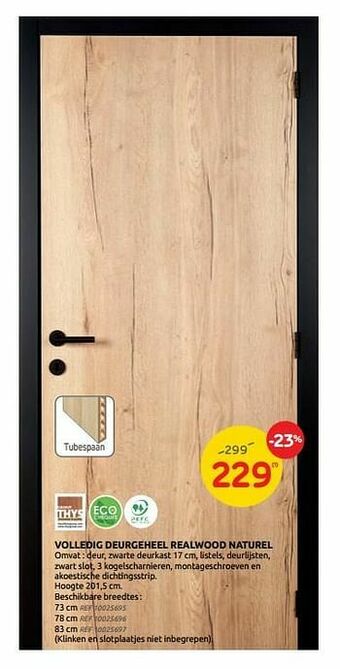 Brico Volledig deurgeheel realwood naturel aanbieding