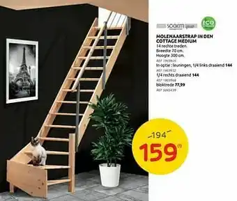 Molenaarstrap in den cottage medium