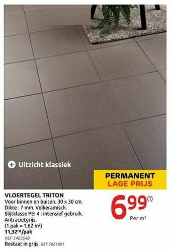 Brico Vloertegel triton aanbieding